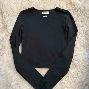 Babaton Midnight Cropped Long Sleeve Tee